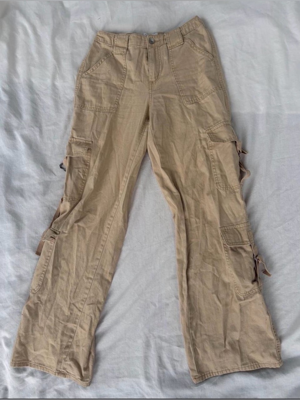 We.Fire Boho Wide Leg Y2K Multi Pocket Gorpcore Cargo Pants Size 1